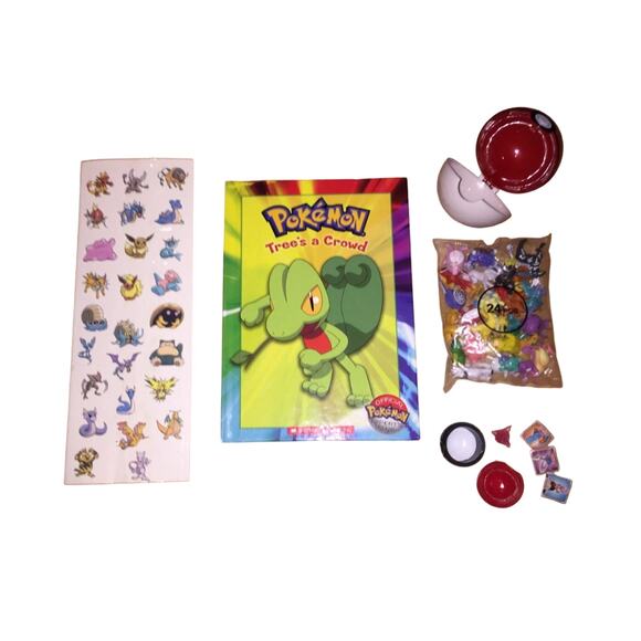 Pokemon Minifigures Treecko Book And Temporary Tattoos - Picture 1 of 6